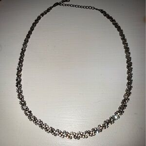 Black / Dark Gray Faux Diamond Necklace